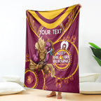 Custom NRL Broncos NAIDOC Week Blanket Keep The Fire Burning Indigenous Art