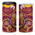 NRL Broncos NAIDOC Week 4 in 1 Can Cooler Tumbler Keep The Fire Burning Indigenous Art