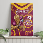 Custom NRL Broncos NAIDOC Week Canvas Wall Art Keep The Fire Burning Indigenous Art