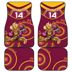 Custom NRL Broncos NAIDOC Week Car Mats Keep The Fire Burning Indigenous Art