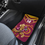 Custom NRL Broncos NAIDOC Week Car Mats Keep The Fire Burning Indigenous Art
