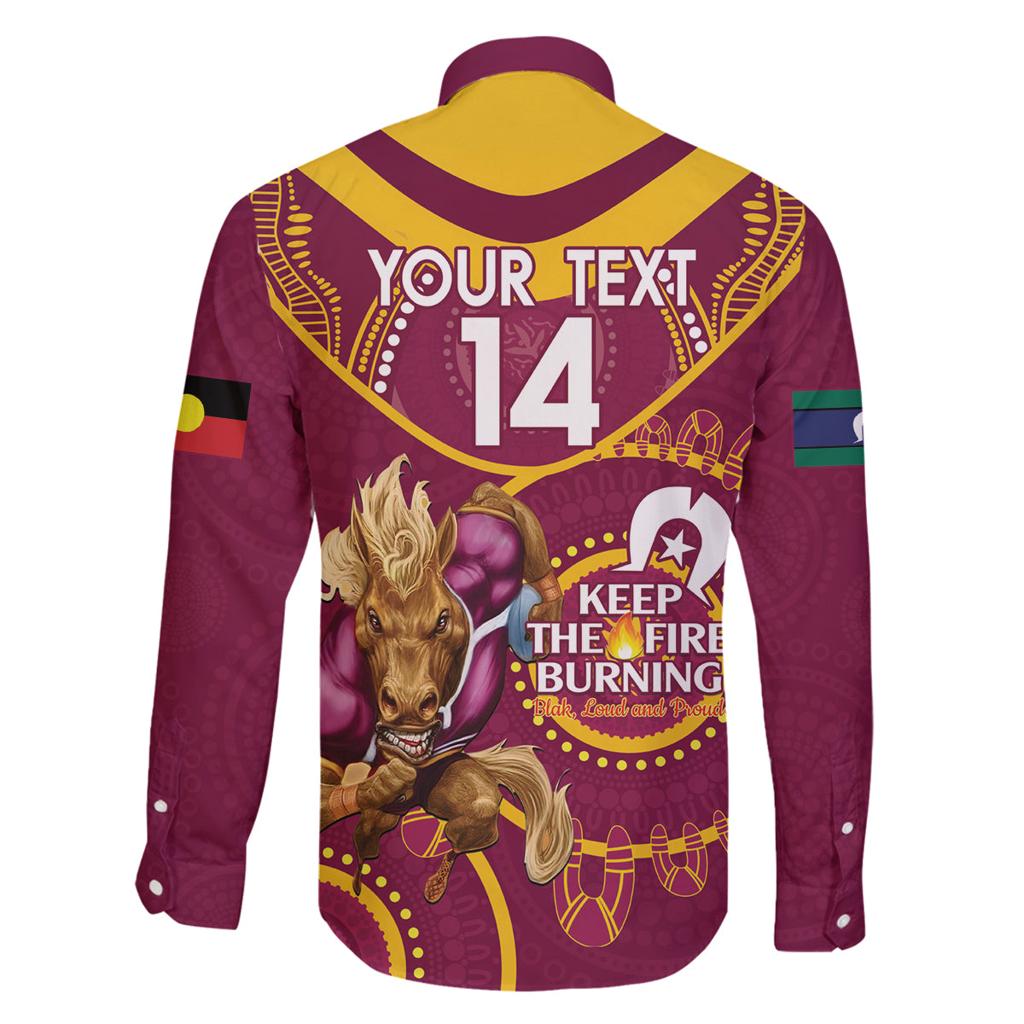 Custom NRL Broncos NAIDOC Week Family Matching Long Sleeve Bodycon Dress and Hawaiian Shirt Keep The Fire Burning Indigenous Art