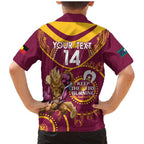 Custom NRL Broncos NAIDOC Week Family Matching Mermaid Dress and Hawaiian Shirt Keep The Fire Burning Indigenous Art