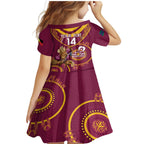 Custom NRL Broncos NAIDOC Week Family Matching Mermaid Dress and Hawaiian Shirt Keep The Fire Burning Indigenous Art