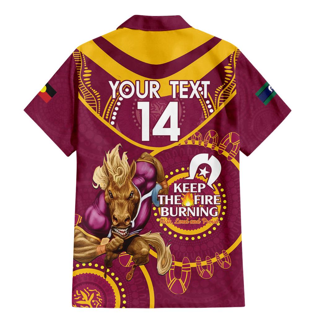 Custom NRL Broncos NAIDOC Week Family Matching Mermaid Dress and Hawaiian Shirt Keep The Fire Burning Indigenous Art