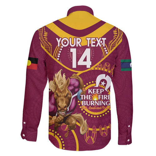 Custom NRL Broncos NAIDOC Week Family Matching Short Sleeve Bodycon Dress and Hawaiian Shirt Keep The Fire Burning Indigenous Art