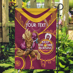 Custom NRL Broncos NAIDOC Week Garden Flag Keep The Fire Burning Indigenous Art