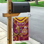 Custom NRL Broncos NAIDOC Week Garden Flag Keep The Fire Burning Indigenous Art