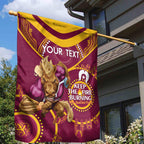 Custom NRL Broncos NAIDOC Week Garden Flag Keep The Fire Burning Indigenous Art