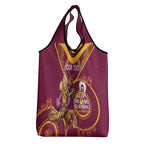 Custom NRL Broncos NAIDOC Week Grocery Bag Keep The Fire Burning Indigenous Art
