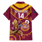 Custom NRL Broncos NAIDOC Week Hawaiian Shirt Keep The Fire Burning Indigenous Art