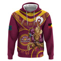Custom NRL Broncos NAIDOC Week Hoodie Keep The Fire Burning Indigenous Art