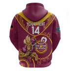 Custom NRL Broncos NAIDOC Week Hoodie Keep The Fire Burning Indigenous Art