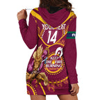 Custom NRL Broncos NAIDOC Week Hoodie Dress Keep The Fire Burning Indigenous Art