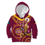 Custom NRL Broncos NAIDOC Week Kid Hoodie Keep The Fire Burning Indigenous Art