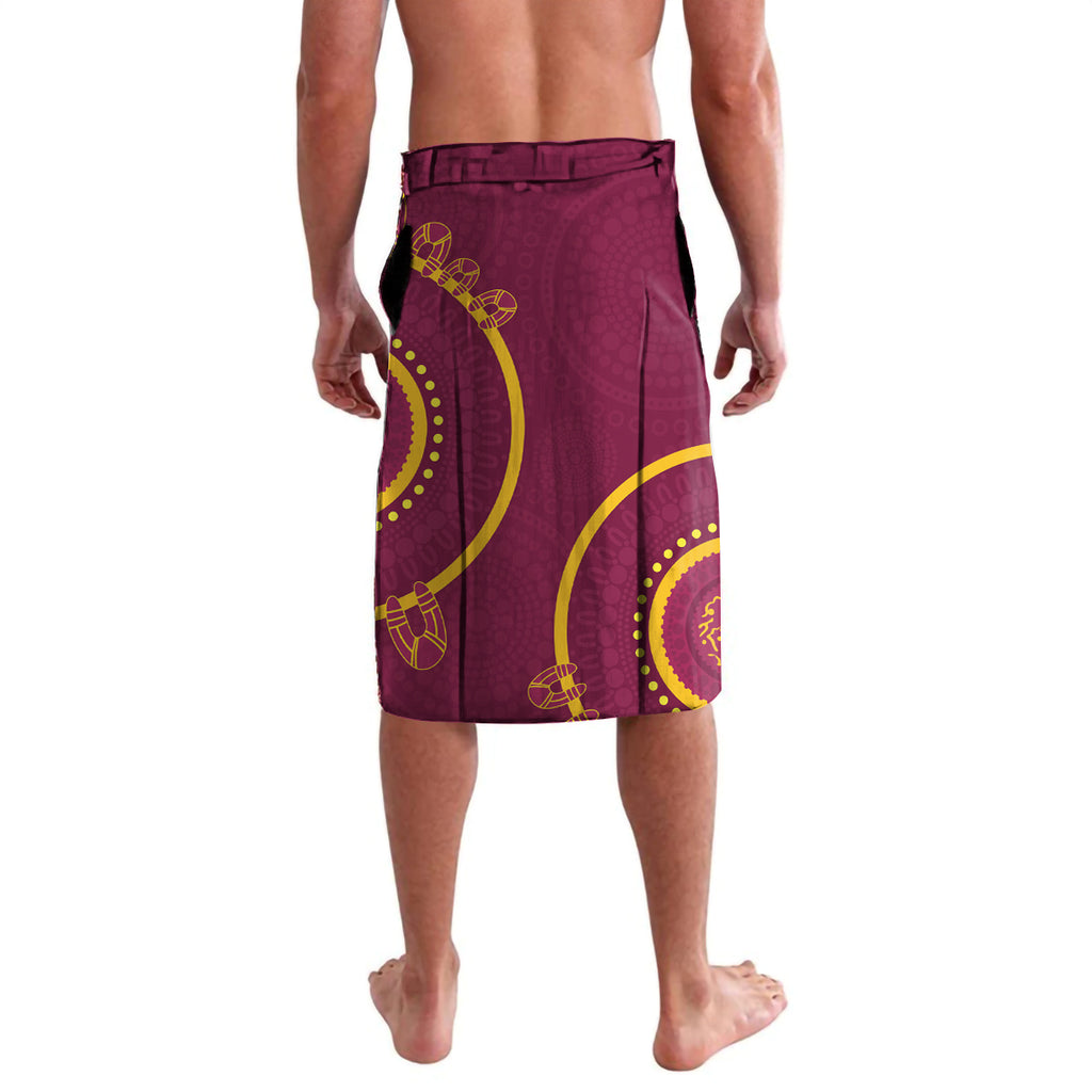Custom NRL Broncos NAIDOC Week Lavalava Keep The Fire Burning Indigenous Art