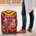 Custom NRL Broncos NAIDOC Week Luggage Cover Keep The Fire Burning Indigenous Art