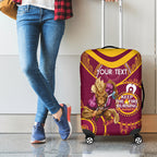 Custom NRL Broncos NAIDOC Week Luggage Cover Keep The Fire Burning Indigenous Art