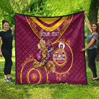 Custom NRL Broncos NAIDOC Week Quilt Keep The Fire Burning Indigenous Art