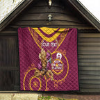 Custom NRL Broncos NAIDOC Week Quilt Keep The Fire Burning Indigenous Art