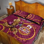 Custom NRL Broncos NAIDOC Week Quilt Bed Set Keep The Fire Burning Indigenous Art