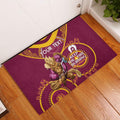 Custom NRL Broncos NAIDOC Week Rubber Doormat Keep The Fire Burning Indigenous Art