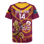 Custom NRL Broncos NAIDOC Week Rugby Jersey Keep The Fire Burning Indigenous Art