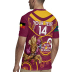 Custom NRL Broncos NAIDOC Week Rugby Jersey Keep The Fire Burning Indigenous Art