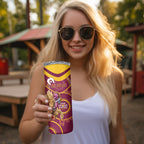NRL Broncos NAIDOC Week Skinny Tumbler Keep The Fire Burning Indigenous Art