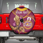 Custom NRL Broncos NAIDOC Week Spare Tire Cover Keep The Fire Burning Indigenous Art