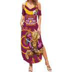 Custom NRL Broncos NAIDOC Week Summer Maxi Dress Keep The Fire Burning Indigenous Art