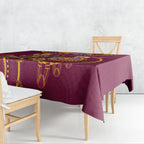 Custom NRL Broncos NAIDOC Week Tablecloth Keep The Fire Burning Indigenous Art