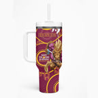 NRL Broncos NAIDOC Week Tumbler With Handle Keep The Fire Burning Indigenous Art
