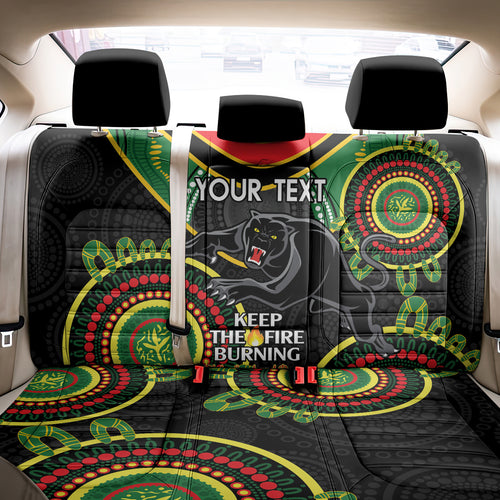 Custom NRL Panthers NAIDOC Week Back Car Seat Cover Keep The Fire Burning Indigenous Art