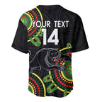 Custom NRL Panthers NAIDOC Week Baseball Jersey Keep The Fire Burning Indigenous Art