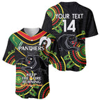 Custom NRL Panthers NAIDOC Week Baseball Jersey Keep The Fire Burning Indigenous Art