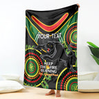 Custom NRL Panthers NAIDOC Week Blanket Keep The Fire Burning Indigenous Art