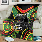 Custom NRL Panthers NAIDOC Week Blanket Keep The Fire Burning Indigenous Art