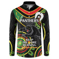 Custom NRL Panthers NAIDOC Week Button Sweatshirt Keep The Fire Burning Indigenous Art