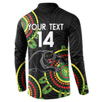 Custom NRL Panthers NAIDOC Week Button Sweatshirt Keep The Fire Burning Indigenous Art