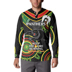 Custom NRL Panthers NAIDOC Week Button Sweatshirt Keep The Fire Burning Indigenous Art