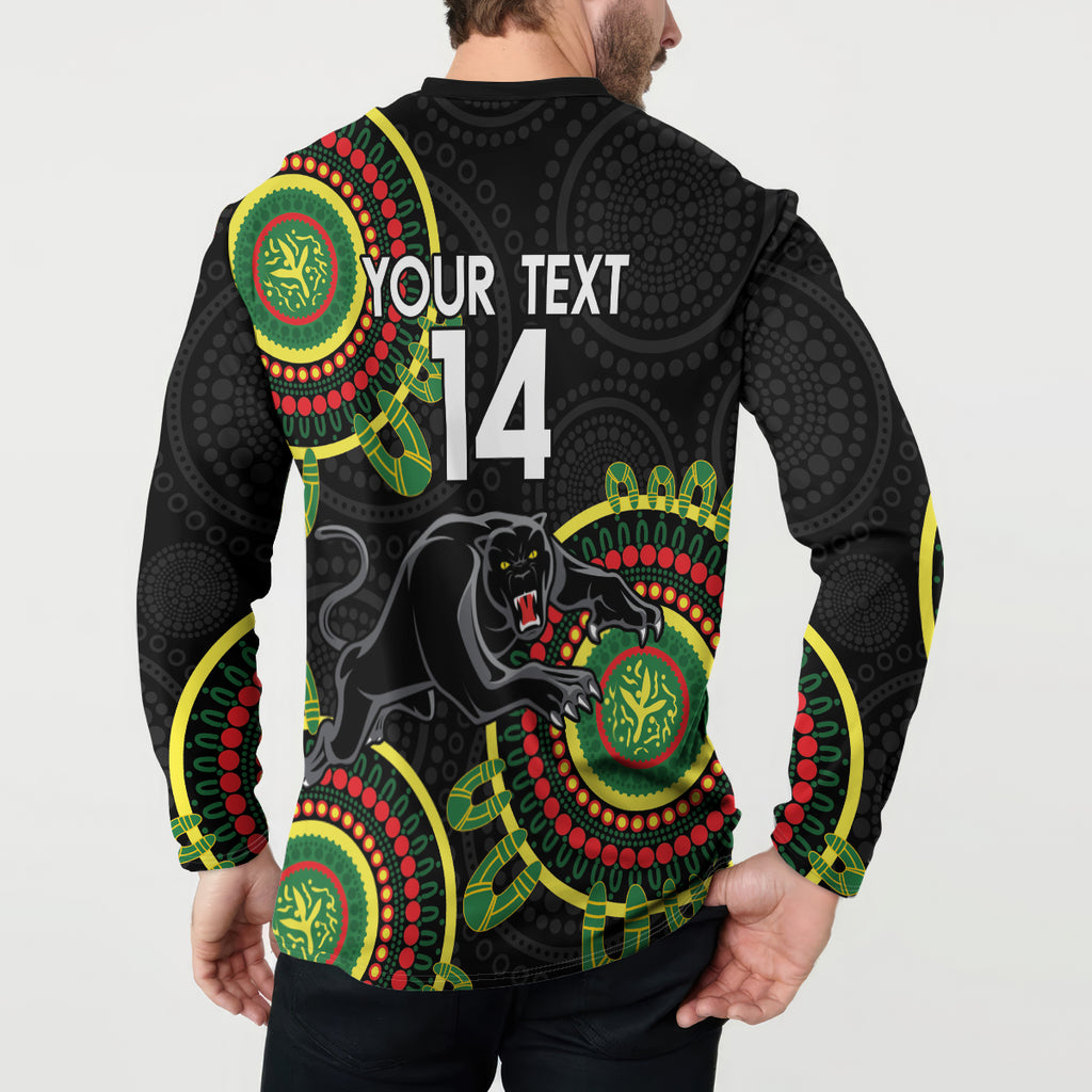 Custom NRL Panthers NAIDOC Week Button Sweatshirt Keep The Fire Burning Indigenous Art
