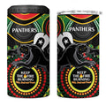NRL Panthers NAIDOC Week 4 in 1 Can Cooler Tumbler Keep The Fire Burning Indigenous Art