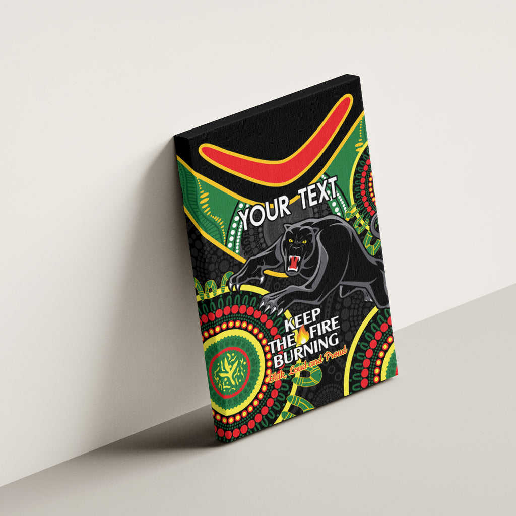 Custom NRL Panthers NAIDOC Week Canvas Wall Art Keep The Fire Burning Indigenous Art