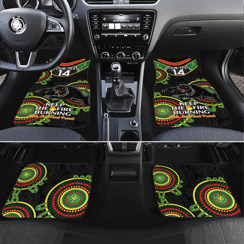 Custom NRL Panthers NAIDOC Week Car Mats Keep The Fire Burning Indigenous Art