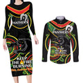 Custom NRL Panthers NAIDOC Week Couples Matching Long Sleeve Bodycon Dress and Long Sleeve Button Shirt Keep The Fire Burning Indigenous Art