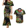Custom NRL Panthers NAIDOC Week Couples Matching Mermaid Dress and Hawaiian Shirt Keep The Fire Burning Indigenous Art