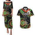 Custom NRL Panthers NAIDOC Week Couples Matching Puletasi and Hawaiian Shirt Keep The Fire Burning Indigenous Art