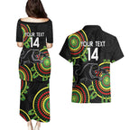 Custom NRL Panthers NAIDOC Week Couples Matching Puletasi and Hawaiian Shirt Keep The Fire Burning Indigenous Art