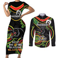 Custom NRL Panthers NAIDOC Week Couples Matching Short Sleeve Bodycon Dress and Long Sleeve Button Shirt Keep The Fire Burning Indigenous Art